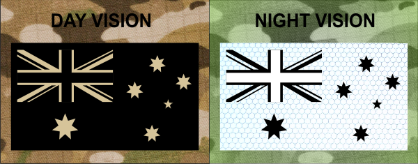 Australia IR  SolasX patch Tan on IR Magic Black